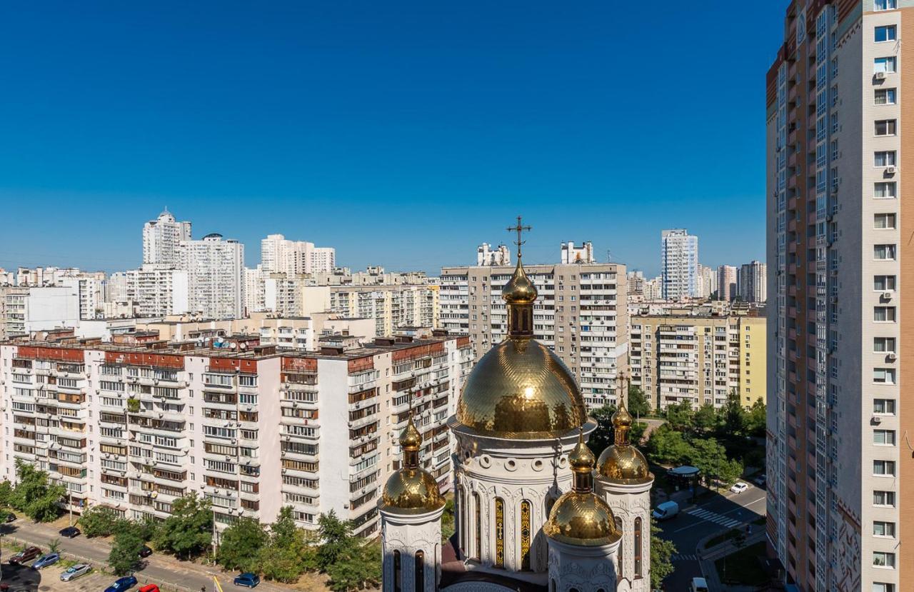 Студия На Бориса Гмыри 12Б Apartment Kiev Luaran gambar